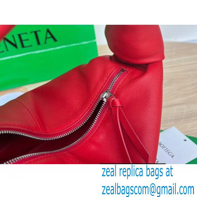 Bottega Veneta mini leather double knot top handle bag Red