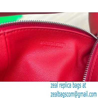 Bottega Veneta mini leather double knot top handle bag Red