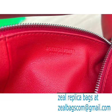 Bottega Veneta mini leather double knot top handle bag Red