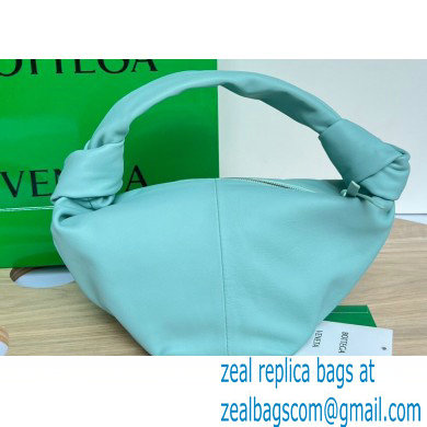 Bottega Veneta mini leather double knot top handle bag Sky Blue