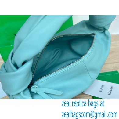 Bottega Veneta mini leather double knot top handle bag Sky Blue