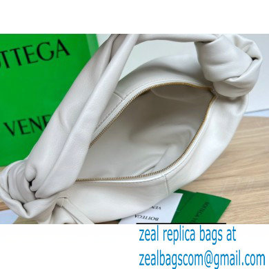 Bottega Veneta mini leather double knot top handle bag White