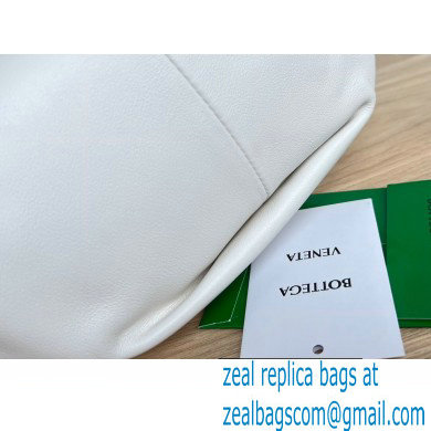 Bottega Veneta mini leather double knot top handle bag White