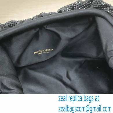 Bottega Veneta pouch rhinestone-embellished satin clutch bag Black
