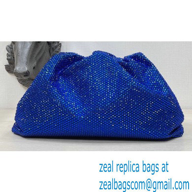 Bottega Veneta pouch rhinestone-embellished satin clutch bag Blue