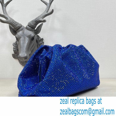 Bottega Veneta pouch rhinestone-embellished satin clutch bag Blue