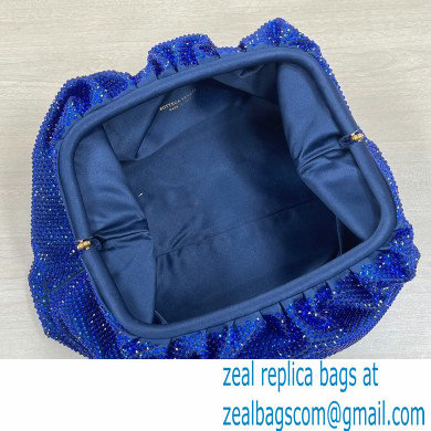 Bottega Veneta pouch rhinestone-embellished satin clutch bag Blue