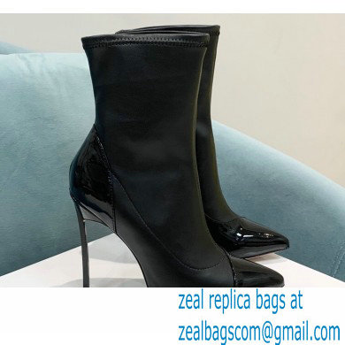 Casadei Heel 12cm Blade Leather ankle boots Patent Black 2022 - Click Image to Close