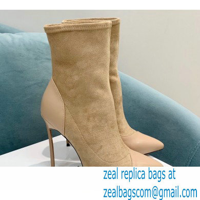 Casadei Heel 12cm Blade Leather ankle boots Suede Beige 2022