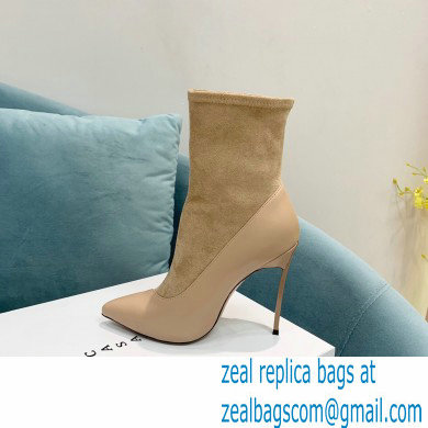 Casadei Heel 12cm Blade Leather ankle boots Suede Beige 2022 - Click Image to Close