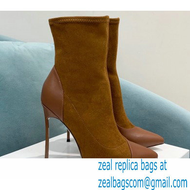 Casadei Heel 12cm Blade Leather ankle boots Suede Brown 2022