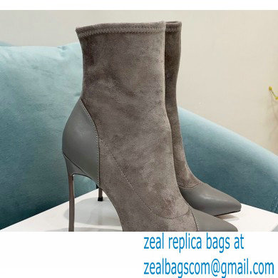 Casadei Heel 12cm Blade Leather ankle boots Suede Gray 2022