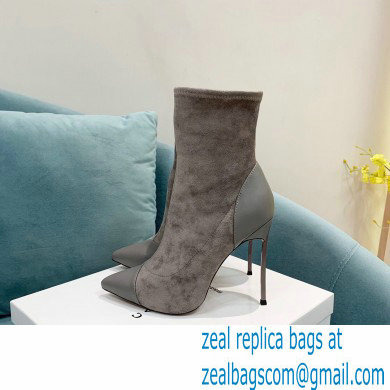 Casadei Heel 12cm Blade Leather ankle boots Suede Gray 2022