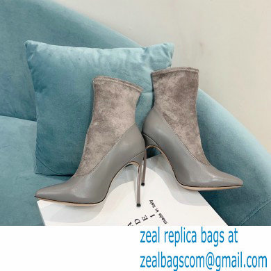 Casadei Heel 12cm Blade Leather ankle boots Suede Gray 2022