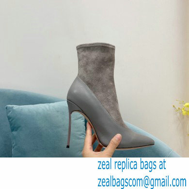 Casadei Heel 12cm Blade Leather ankle boots Suede Gray 2022