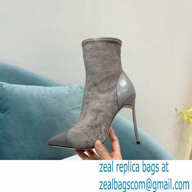 Casadei Heel 12cm Blade Leather ankle boots Suede Gray 2022 - Click Image to Close