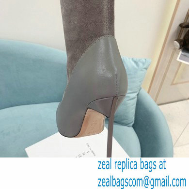 Casadei Heel 12cm Blade Leather over-the-knee boots Suede Gray 2022 - Click Image to Close