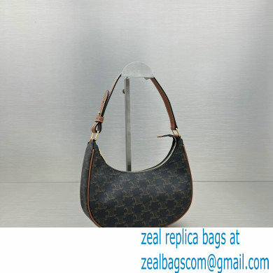 Celine Ava Bag in Triomphe Canvas and calfskin 60054 Brown