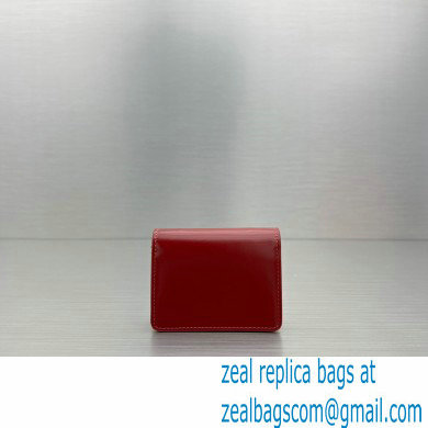 Celine CARD HOLDER ON CHAIN TRIOMPHE Bag in Shiny calfskin 60784 Burgundy