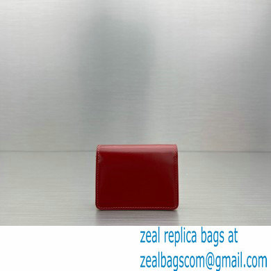 Celine CARD HOLDER ON CHAIN TRIOMPHE Bag in Shiny calfskin 60784 Burgundy - Click Image to Close