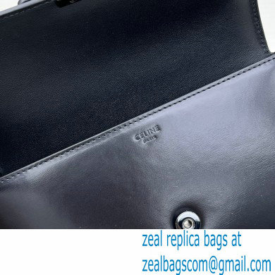 Celine CHAIN Shoulder Bag CUIR Triomphe in shiny calfskin 60236 Black - Click Image to Close