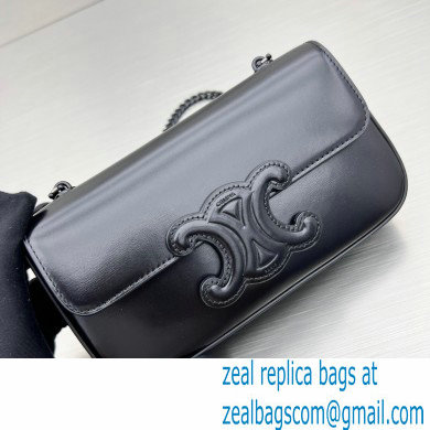 Celine CHAIN Shoulder Bag CUIR Triomphe in shiny calfskin 60236 Black