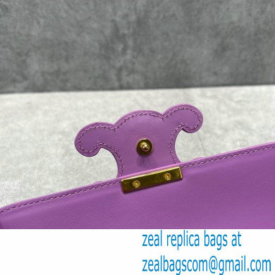 Celine CHAIN Shoulder Bag CUIR Triomphe in shiny calfskin 60236 Purple - Click Image to Close