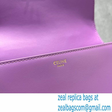 Celine CHAIN Shoulder Bag CUIR Triomphe in shiny calfskin 60236 Purple - Click Image to Close