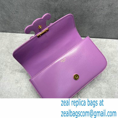 Celine CHAIN Shoulder Bag CUIR Triomphe in shiny calfskin 60236 Purple - Click Image to Close