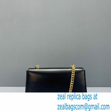 Celine CHAIN Shoulder Bag Triomphe in shiny calfskin 60215 Black/Gold - Click Image to Close