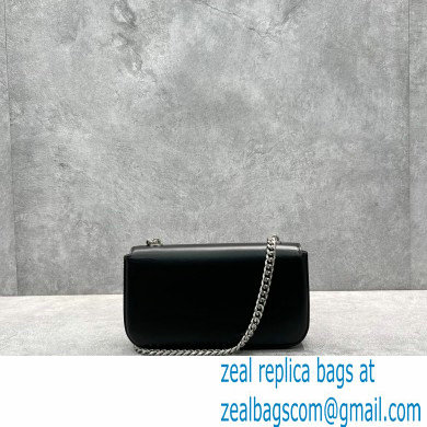 Celine CHAIN Shoulder Bag Triomphe in shiny calfskin 60215 Black/Silver