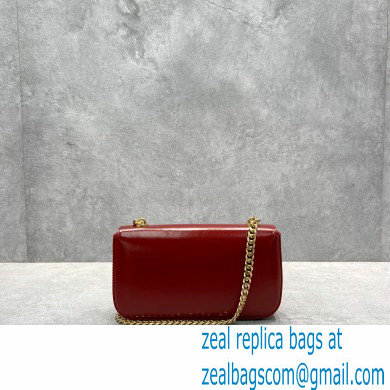 Celine CHAIN Shoulder Bag Triomphe in shiny calfskin 60215 Burgundy - Click Image to Close