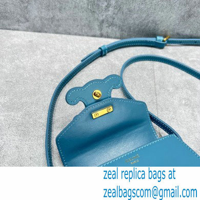 Celine MINI BESACE cuir triomphe Bag in Smooth calfskin 60284 Blue - Click Image to Close