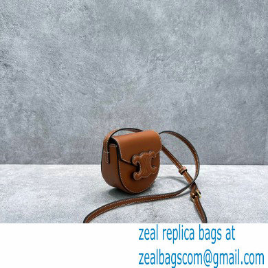 Celine MINI BESACE cuir triomphe Bag in Smooth calfskin 60284 Brown