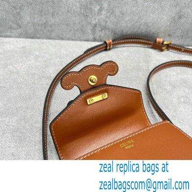 Celine MINI BESACE cuir triomphe Bag in Smooth calfskin 60284 Brown - Click Image to Close