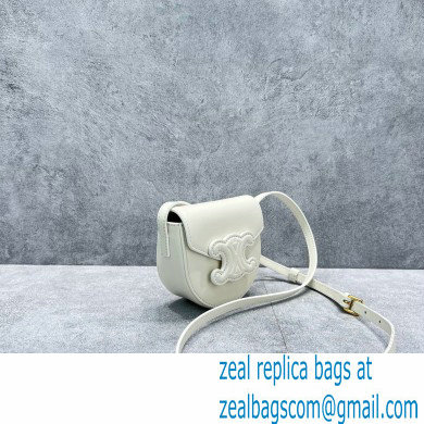 Celine MINI BESACE cuir triomphe Bag in Smooth calfskin 60284 White