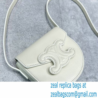 Celine MINI BESACE cuir triomphe Bag in Smooth calfskin 60284 White