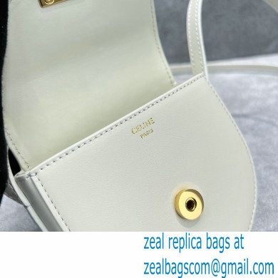 Celine MINI BESACE cuir triomphe Bag in Smooth calfskin 60284 White