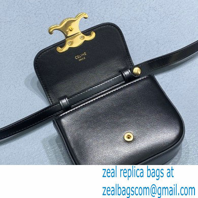 Celine MINI TRIOMPHE Bag in shiny calfskin 60387 Black