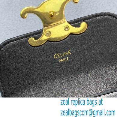 Celine MINI TRIOMPHE Bag in shiny calfskin 60387 Black