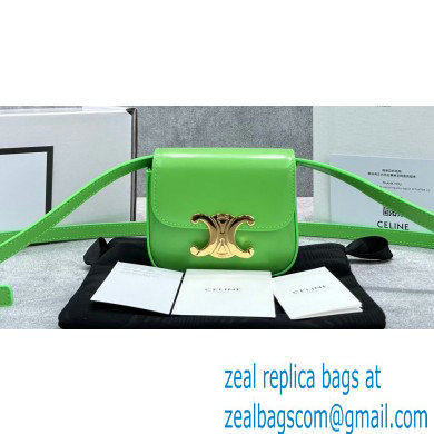 Celine MINI TRIOMPHE Bag in shiny calfskin 60387 Light Green