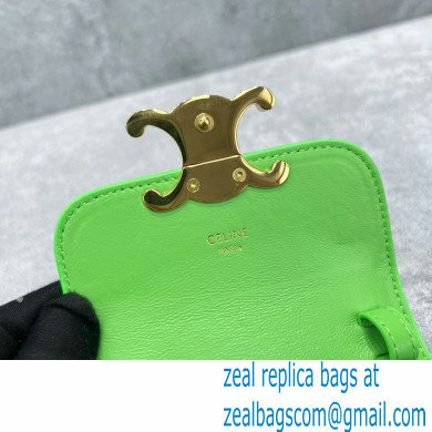 Celine MINI TRIOMPHE Bag in shiny calfskin 60387 Light Green