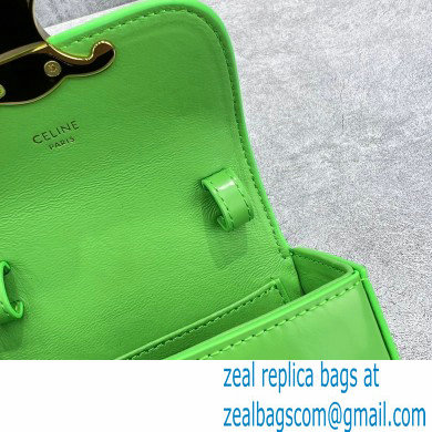 Celine MINI TRIOMPHE Bag in shiny calfskin 60387 Light Green