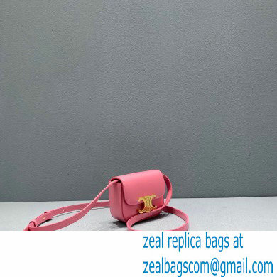 Celine MINI TRIOMPHE Bag in shiny calfskin 60387 Pink