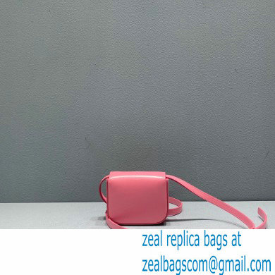 Celine MINI TRIOMPHE Bag in shiny calfskin 60387 Pink - Click Image to Close