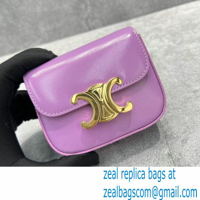 Celine MINI TRIOMPHE Bag in shiny calfskin 60387 Purple