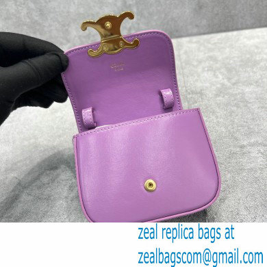 Celine MINI TRIOMPHE Bag in shiny calfskin 60387 Purple