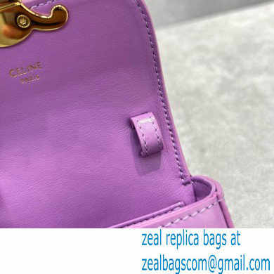 Celine MINI TRIOMPHE Bag in shiny calfskin 60387 Purple