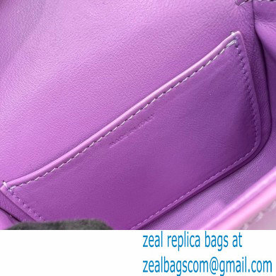 Celine MINI TRIOMPHE Bag in shiny calfskin 60387 Purple - Click Image to Close