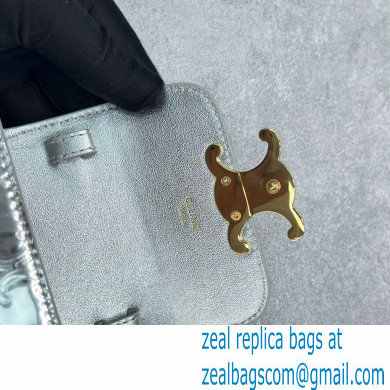 Celine MINI TRIOMPHE Bag in shiny calfskin 60387 Silver